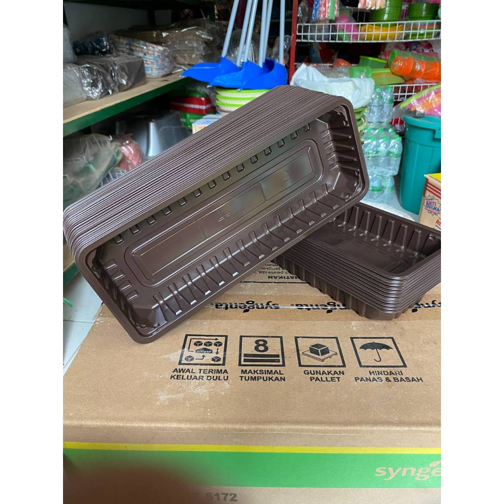 Mika Brownies Starindo / Wadah Kue Mika / Wadah Ikan Mika ukuran 31x12x5 cm