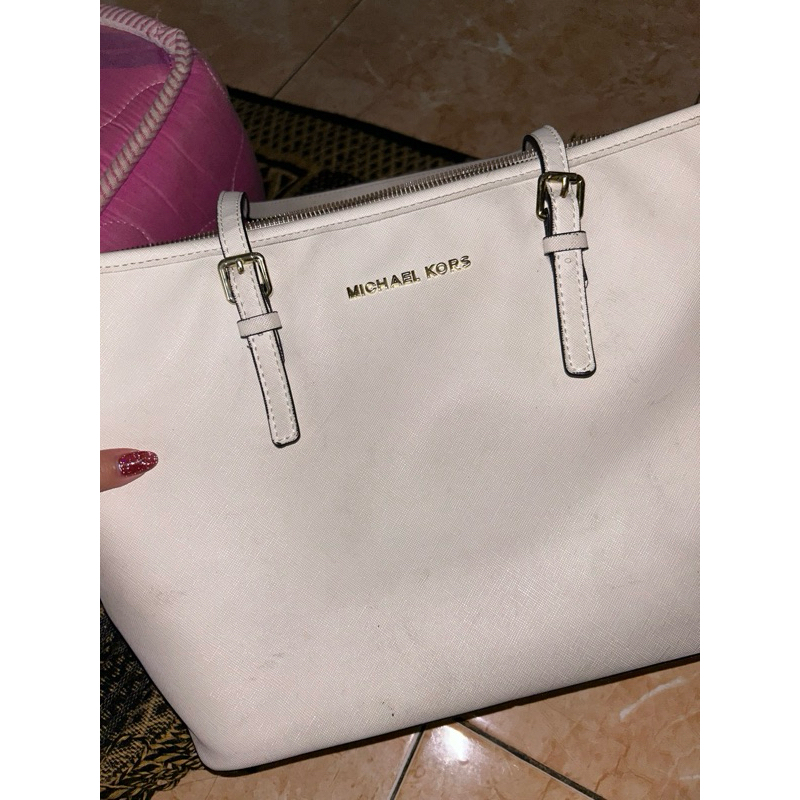 [Preloved] Tas Hand Bag Michael Kors White Bag premium high quality