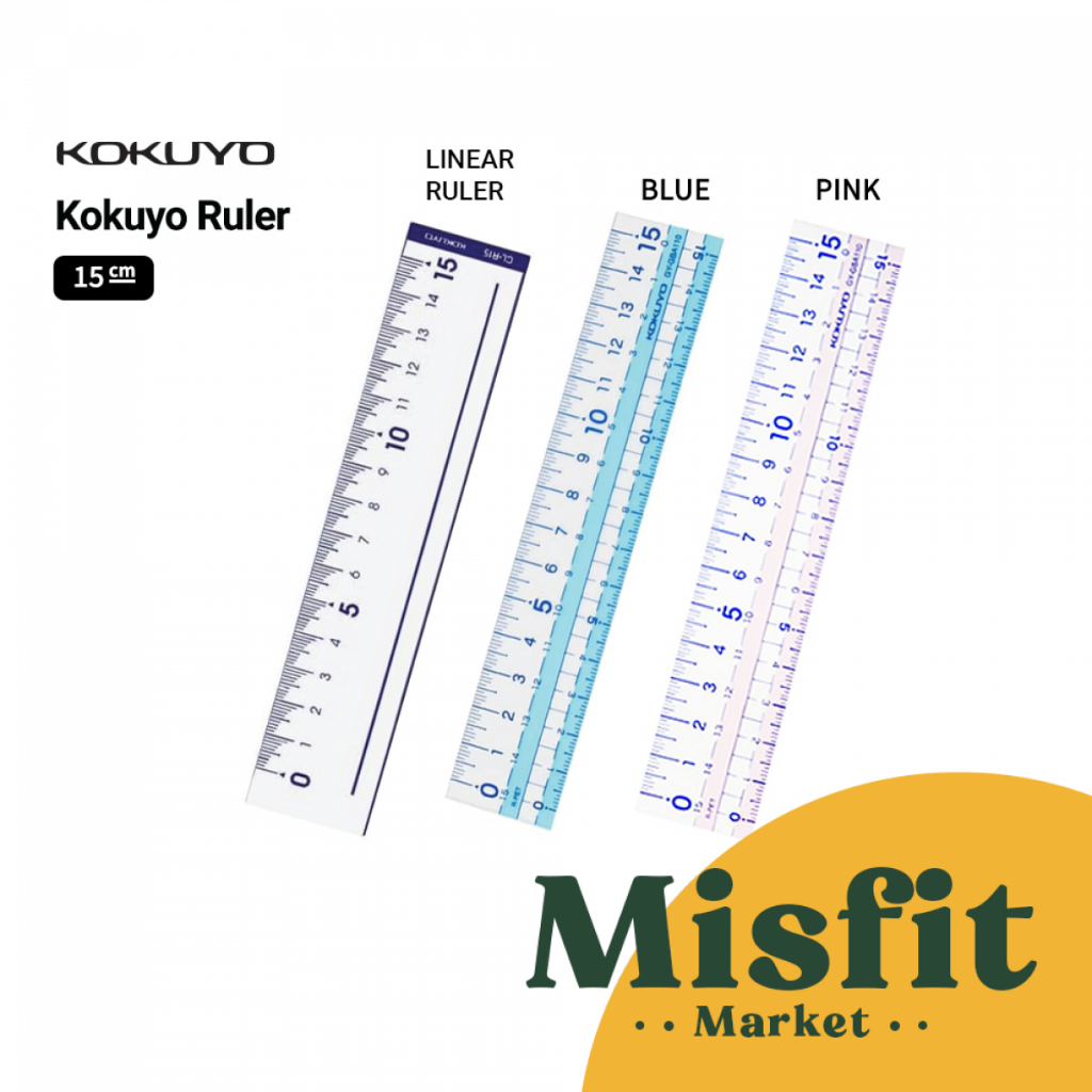 

KOKUYO Linear Straight Ruler R-PET Penggaris Lurus 15 30 cm SF6