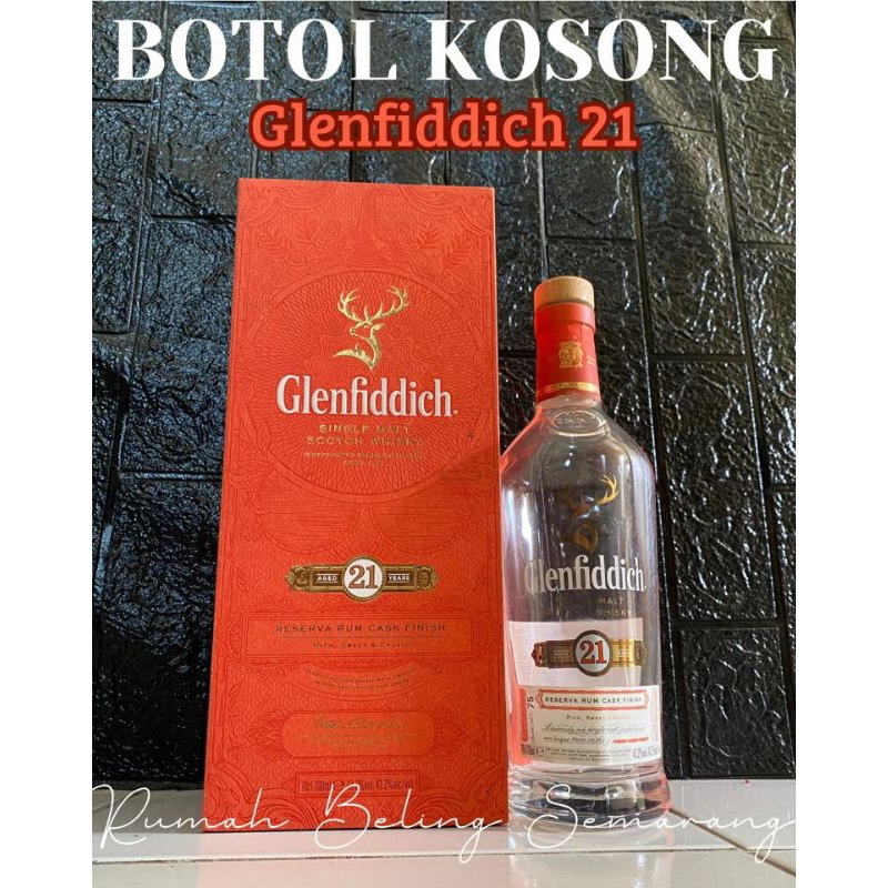 botol kosong glenfidich 21