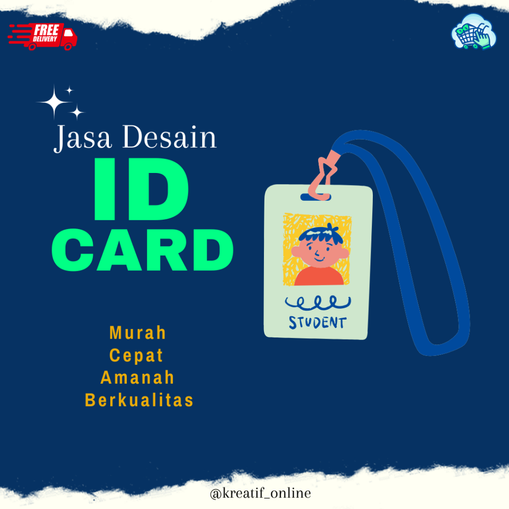 Jasa Desain Id Card Premium Custom Request | Design Name Tag, Tag Gantung, Nametag Siswa, KKN, Label Nama Satuan, Kantor,  Anak Sekolah,, Perusahaan, Lembaga, Dada, Tag Baju, UMKM, Bisnis, Usaha, Olshop