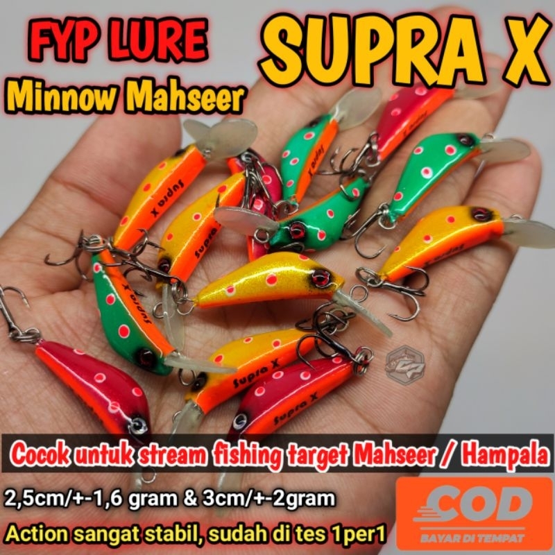 MINNOW MAHSEER SUPRA / minow mahser / sinking minnow / Minnow Stream Fishing / Umpan Mahseer / Lure 