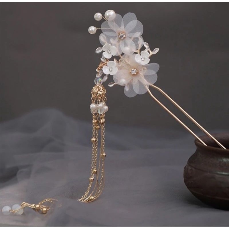 [NEW] Tusuk konde bunga sangjit lamaran / Chinese hairpin flower