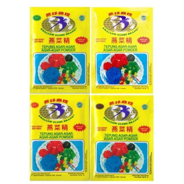 

Agar Agar Swallow Globe 7 Gr. 4 Varian.1 Pak (12 Bks)