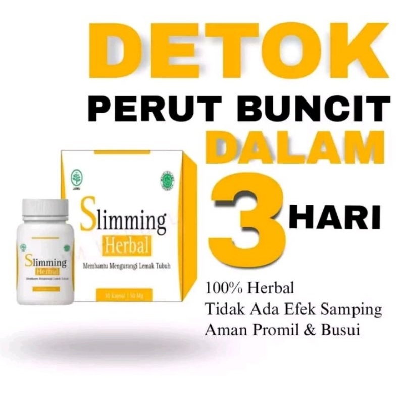 TERLARIS SLIMING HERBAL Obat pelangsing badan cepat dan ampuh tanpa olahraga ori BPOM aman untuk bus