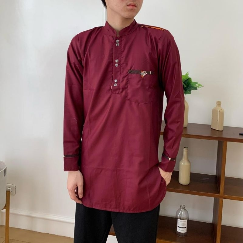 BAJU KOKO RAJA TOJIRO - BAJU KOKO PRIA MUSLIM LENGAN PANJANG - BAJU KOKO BAHAN KATUN PREMIUM MURAH