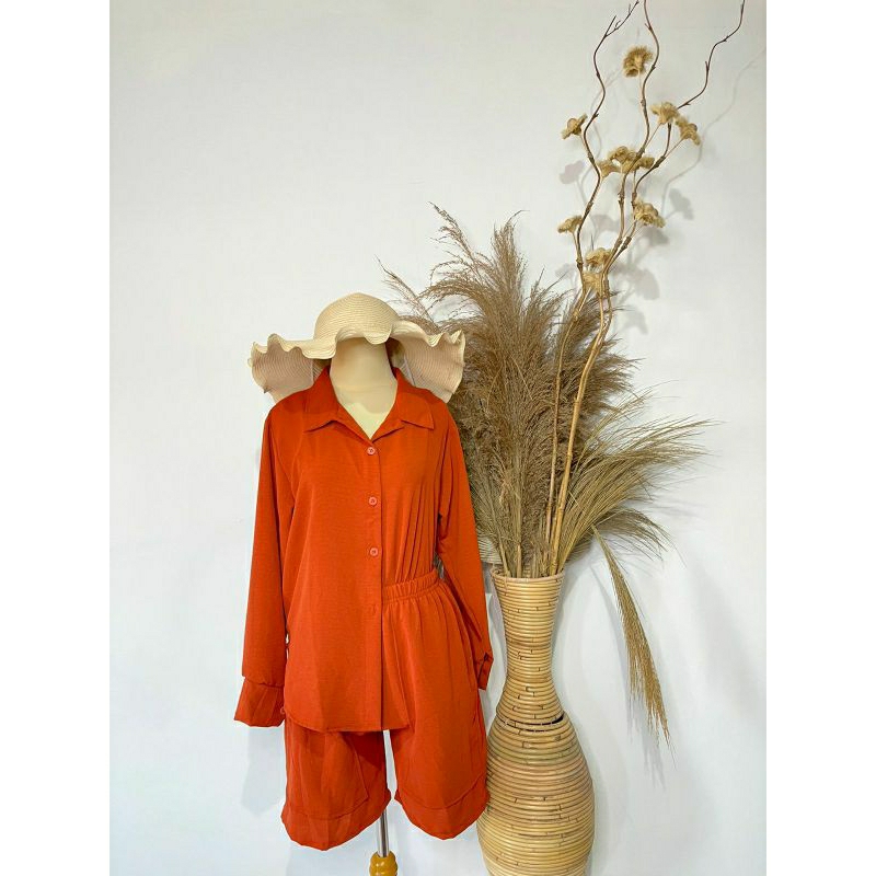 CRINKLE SET - SETELAN WANITA CELANA PENDEK | CRINKLE AIRFLOW PREMIUM