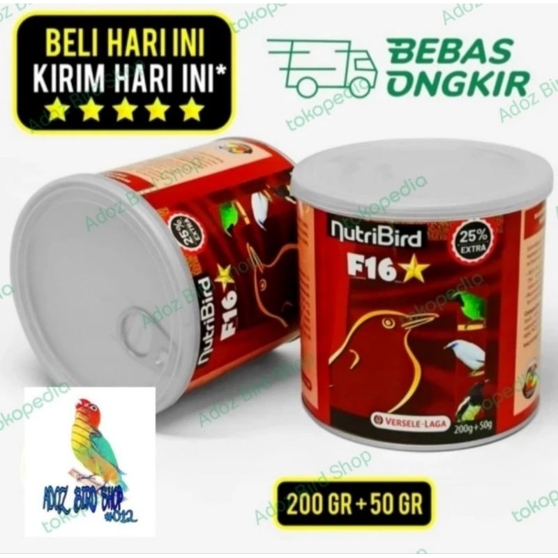 F16 Nutribird Versele Laga Voer Pur Pakan Import Makanan Burung Murai Cucak Anis Dll