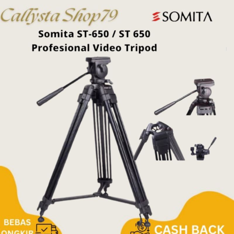 SOMITA ST-650 ST650 TRIPOD PROFESSIONAL VIDEO TRIPOD
