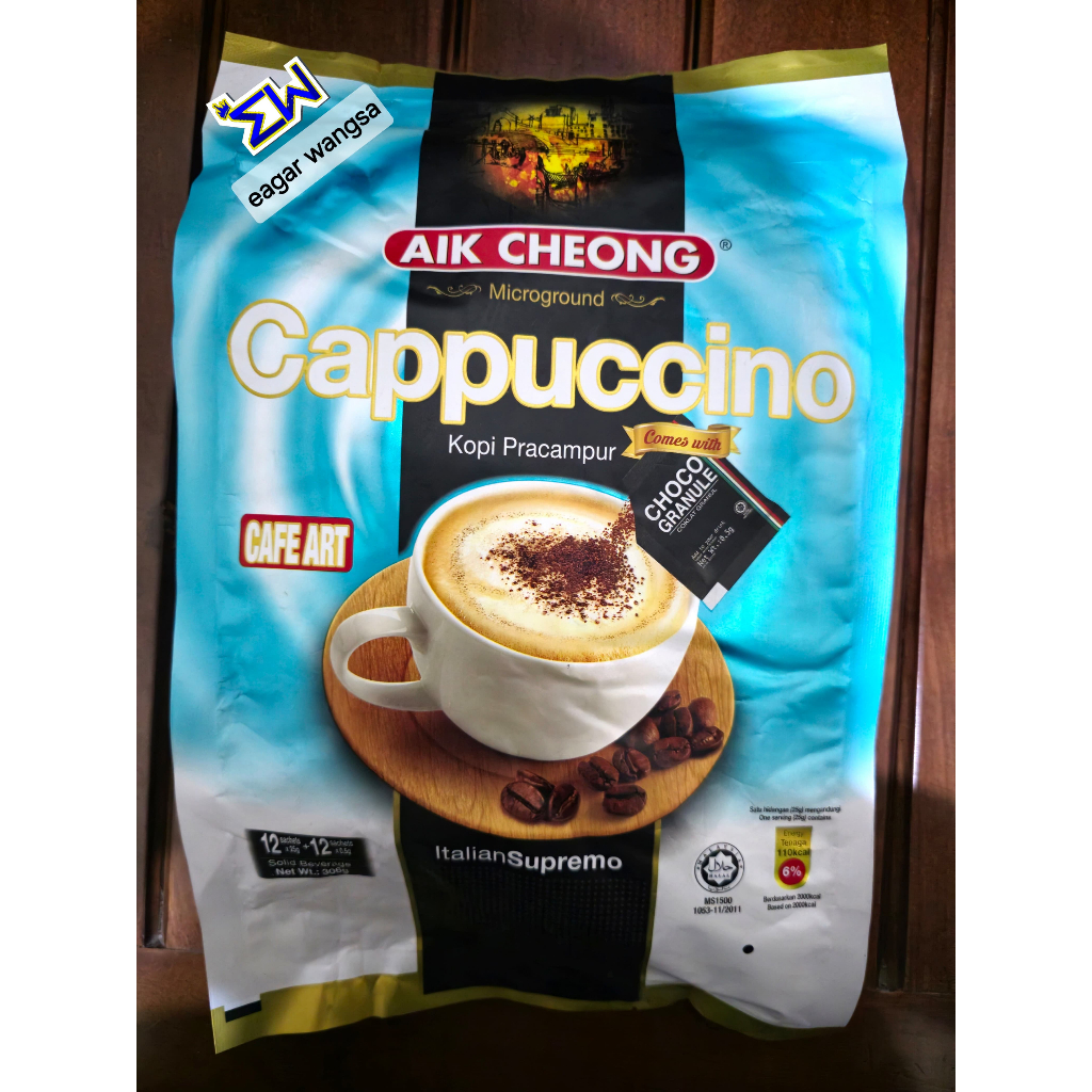 

Aik Cheong Micro Ground cappuccino cafe art kopi instan malaysia