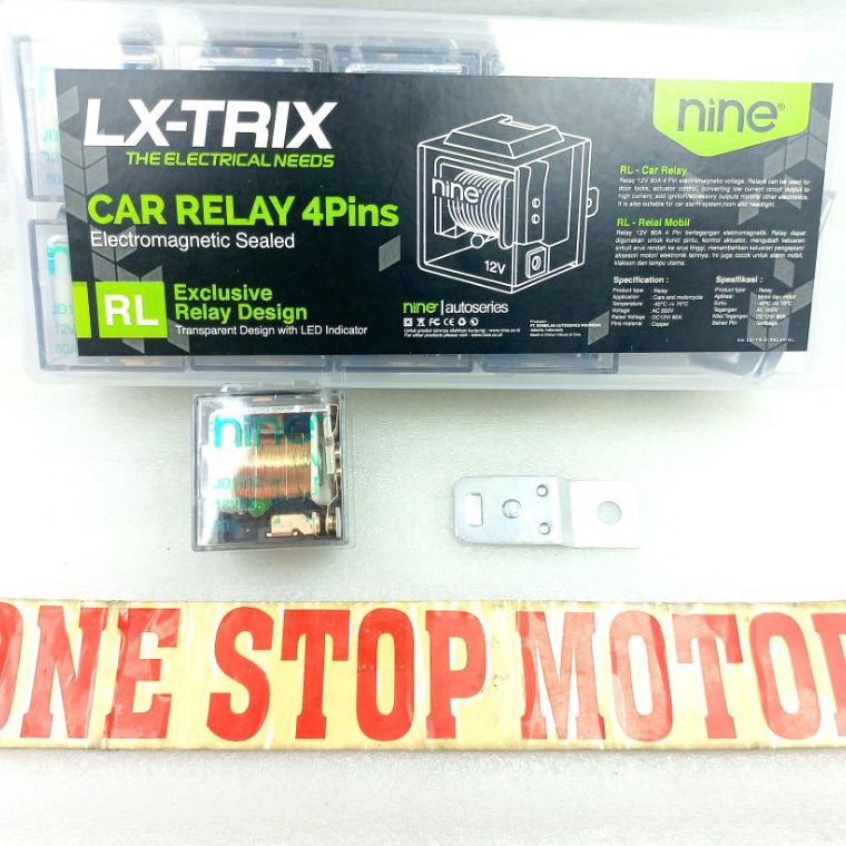 RELAY MOBIL MOTOR RELAY LAMPU RELAY KAKI 4 NINE  A