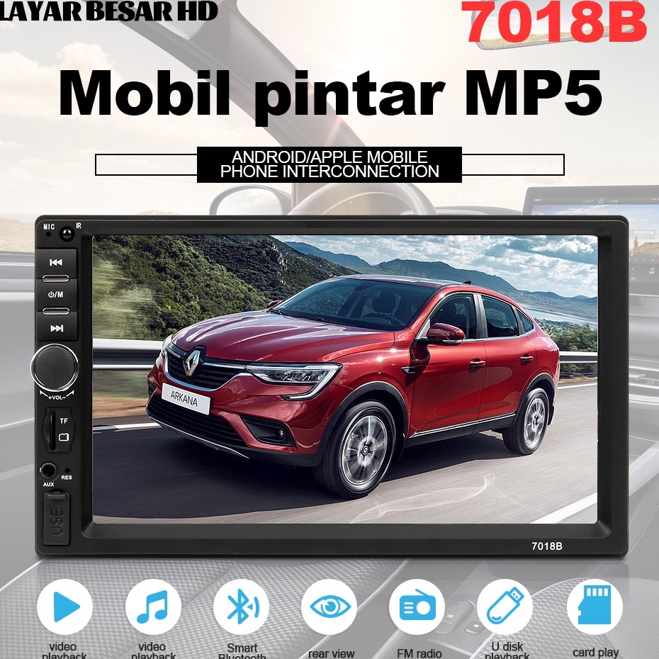 CF Head Unit DHD 718B Radio Mobil HD IOSAndroid Mirrorlink Mobil MP5 Multimedia Player Layar Sentuh 