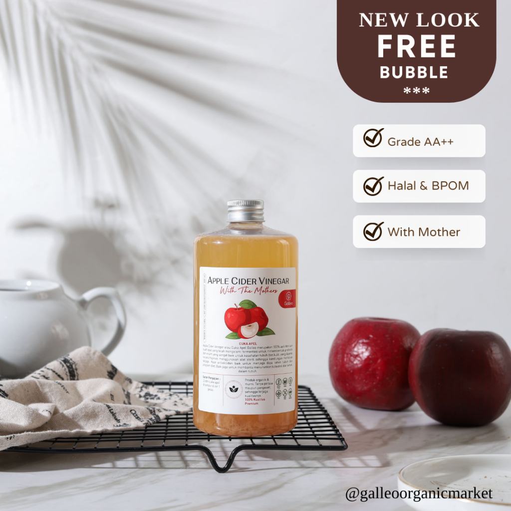 

Apple Cider Vinegar With Mother Cuka Apel Organik Galleri Organik Premium