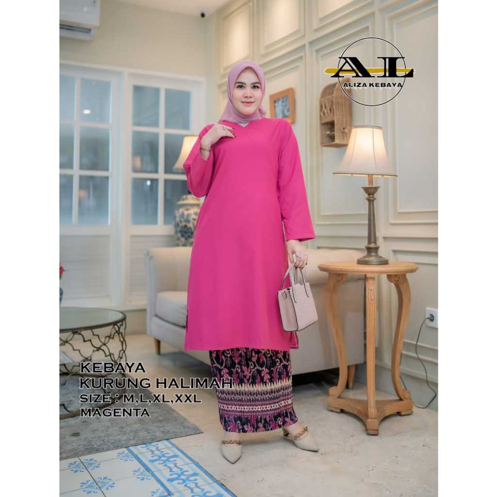 Setelan Baju Kurung Melayu / Baju Kurung Pesta / Baju Kurung Melayu Malaysia / Set Kurung Halimah