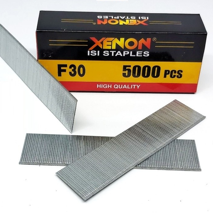 

XENON F30 Mata Paku Air Nailer Gun Stapler Staples Mata Lurus 3 cm Refill Paku F30 Isi 5000 Pcs