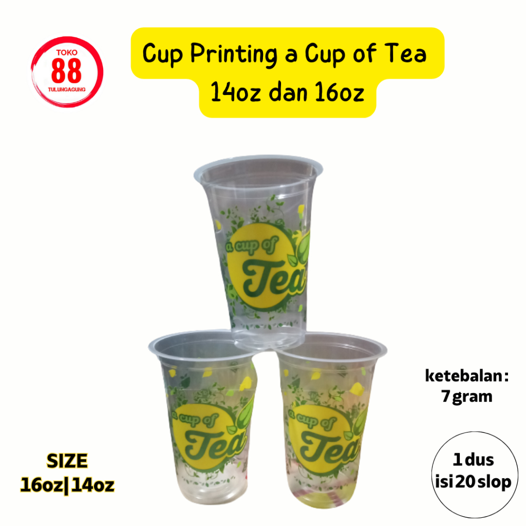 Dus Cup of Tea STARINDO 14oz 16oz-1 dus isi 20slop