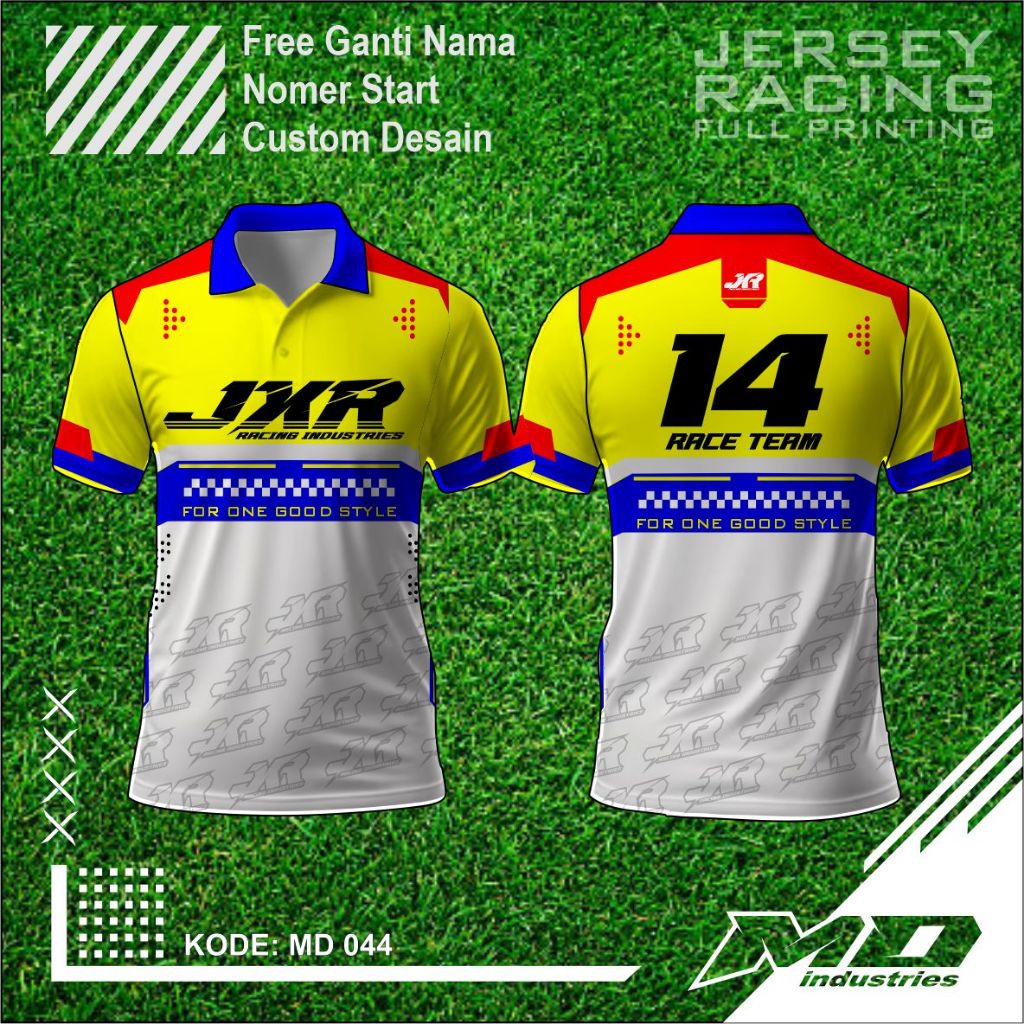 Jersey Balap Desain Keren - Baju Balap Racing Printing - Minimalis