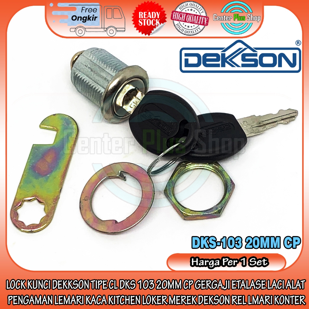 Camlock Dekkson CL 103 20MM CP Kunci Laci Cam Lock Furniture Kabinet CL103 Dekson DKS 20 MM Gergaji 