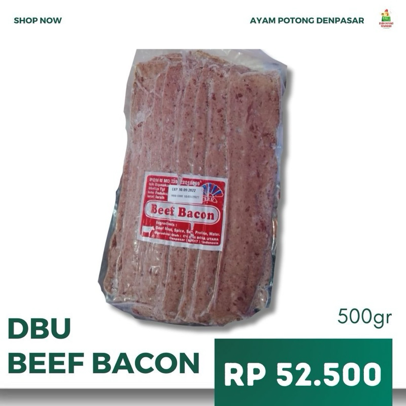 

FROZEN DBU BACON SLICE BEEF // CHICKEN 500gr