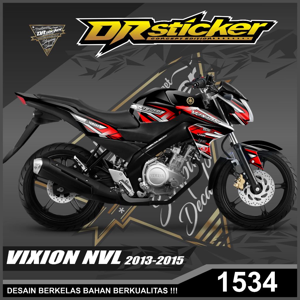 Sticker Vixion - Decal Vixion NVL full body Merah Decal COD
