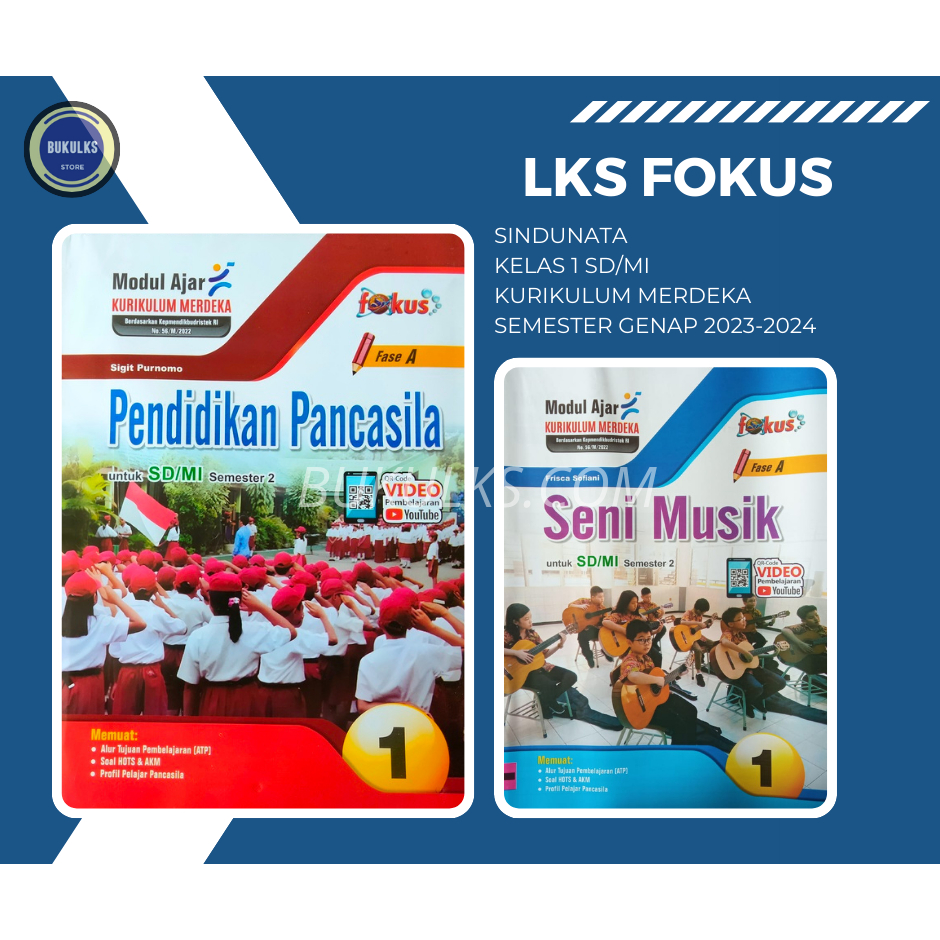 Buku LKS Fokus SD Kelas 1 Genap Kurikulum Merdeka Original