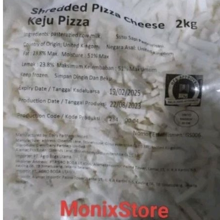 

IO Dairy Partners Mozzarella Shredded 2 Kg ARLA PRO Mozarella Shredded Parut Dairy Partners 2 kg 1