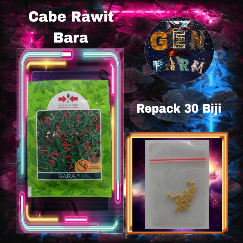 Benih Cabe Rawit Bara Panah Merah Bibit Cabe Bara Repack 30 Biji Cabai Hijau Pedas