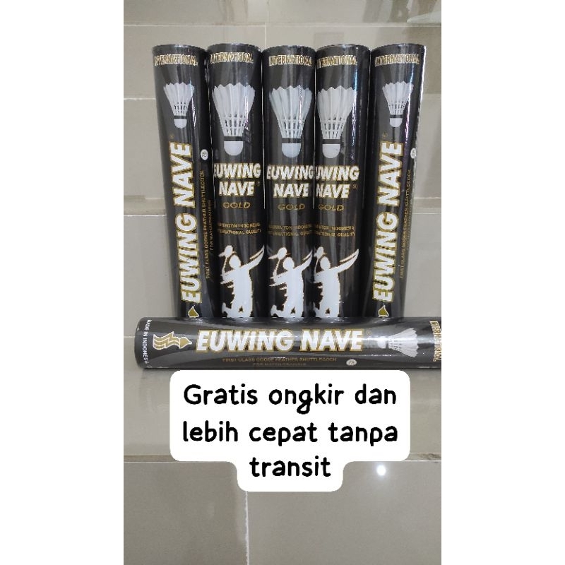 SHUTTLECOCK EUWING NAVE HITAM GOLD ORIGINAL BOLA BADMINTON KOK BULUTANGKIS COCK EUWING NAVE BLACK GO