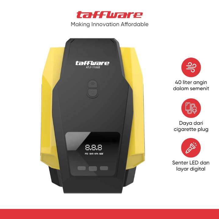 Premium Taffware Inflator Pompa Mobil Elektrik Serba Guna 50Psi - Atj-1166S Pompa Mobil