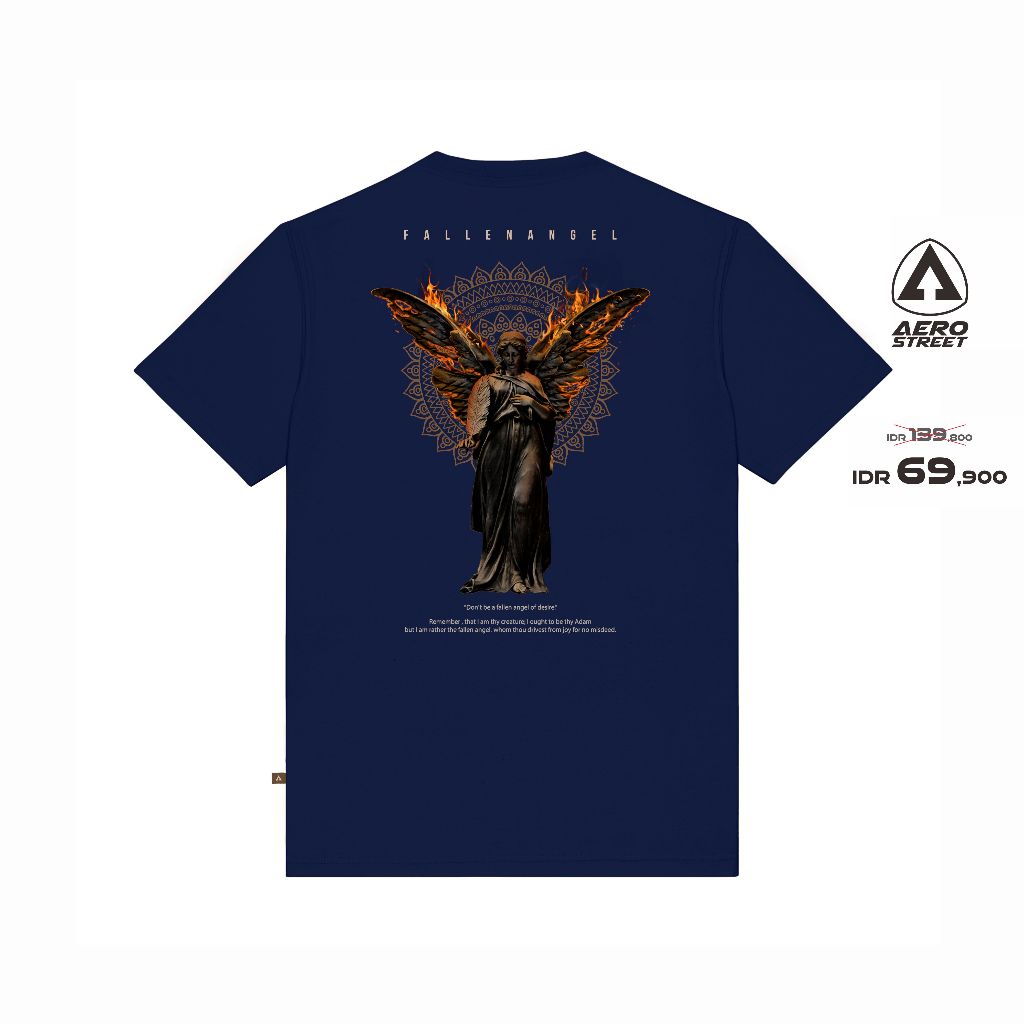 Aerostreet T Shirt Yunani Angel Navy Kaos T-Shirt T-Shirt AADAA