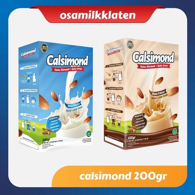 

calsimond susu almond gula aren 200gr