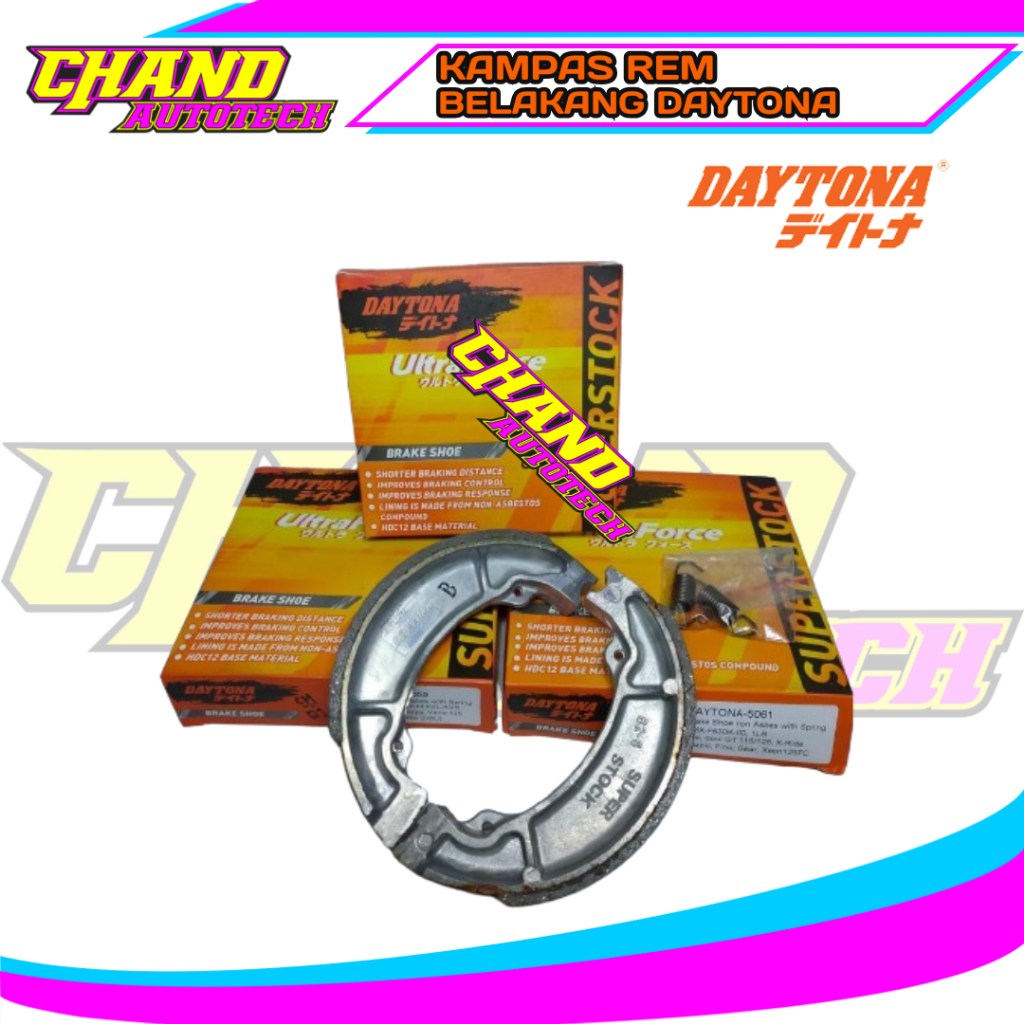 Kampas Rem Belakang DAYTONA Vario Beat Aerox Genio Mio Nouvo Jupiter Vario Karbu Kampas Rem Daytona