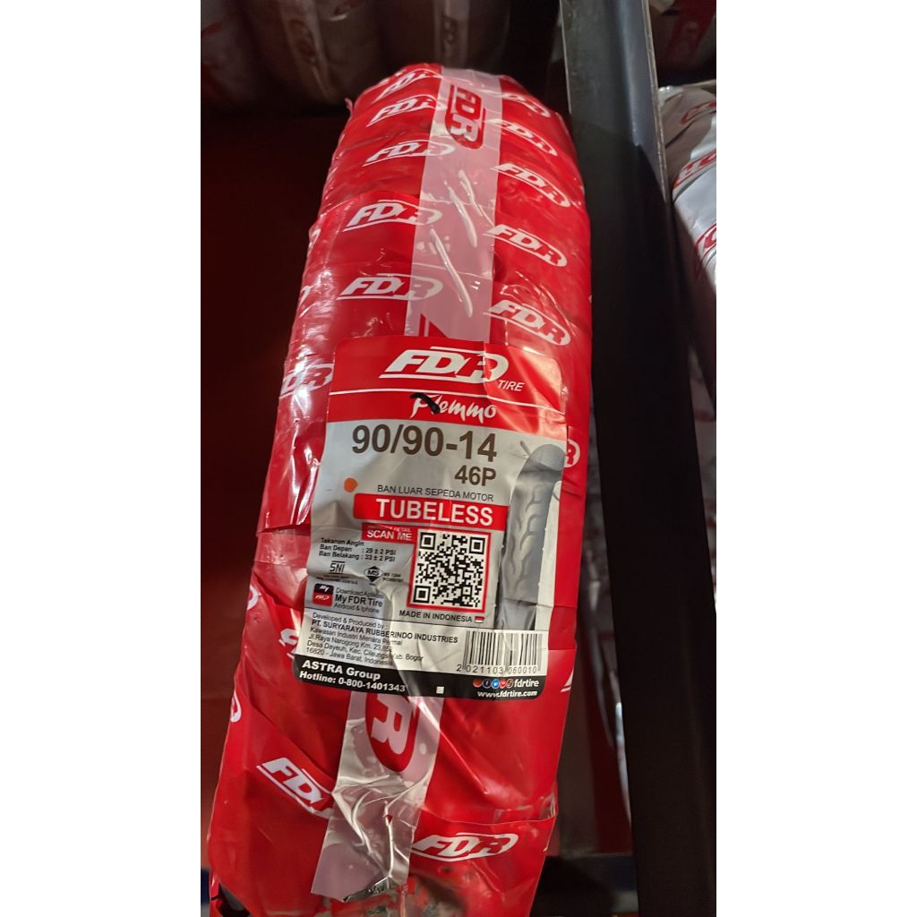 BAN TUBLESS FDR FLEMMO 90/90-14 DAN 80/90-14 FDR BAGUS