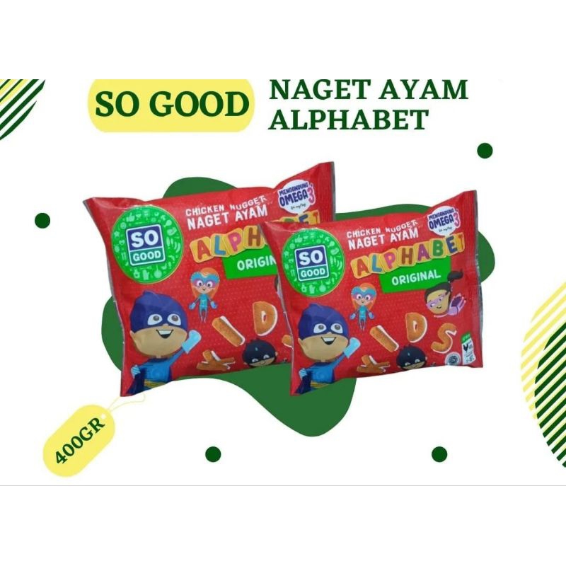 

so good naget alphabet 400gr