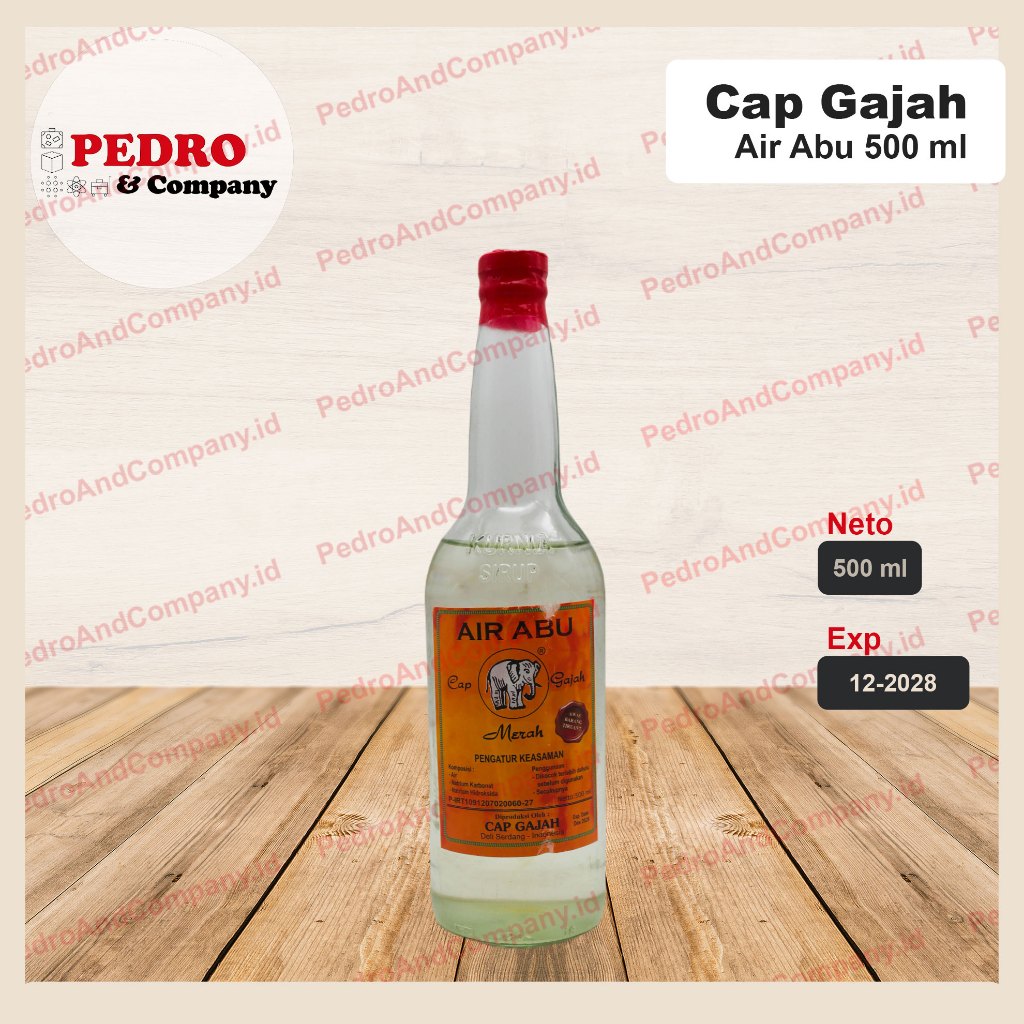 

Air abu cap gajah 500 ml - untuk mie bahan tambahan makanan mie kue