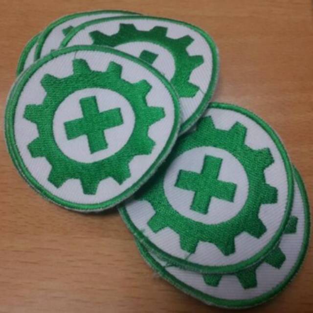 Bordir Logo Safety First K3  Model Bulat