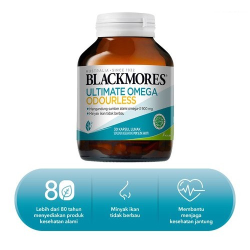BLACKMORES VITAMIN ULTIMATE OMEGA ODOURLESS MENGANDUNG OMEGA 3 900MG ISI 30