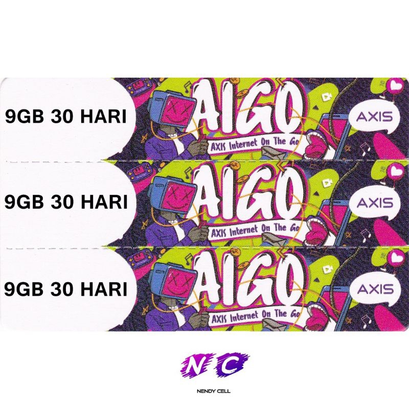 VOUCHER AXIS AIGO 9GB 30 HARI