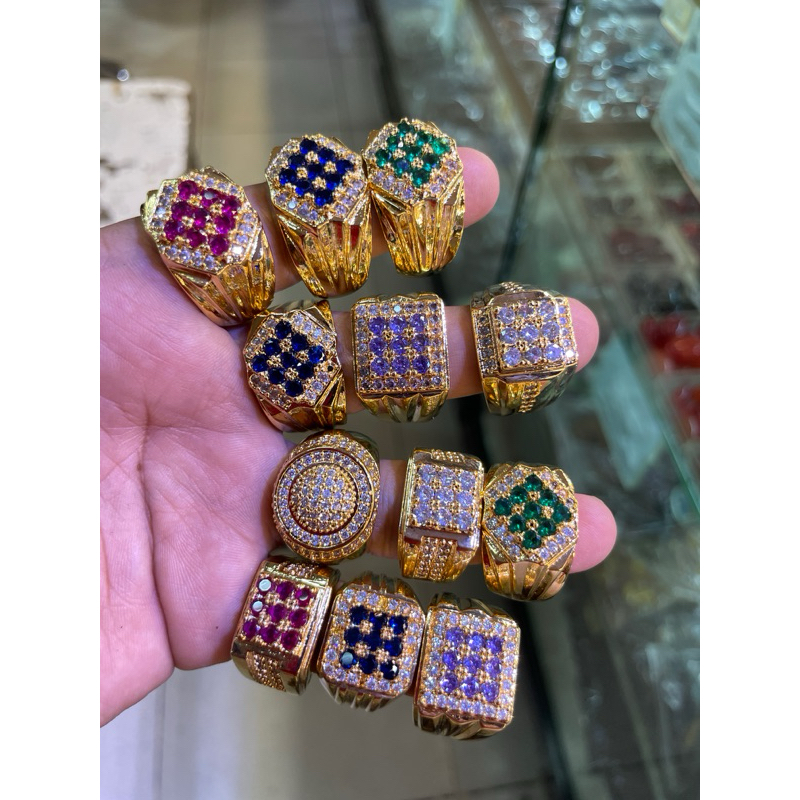 RING PERMATA ZIRCON TABUR 5 PCS