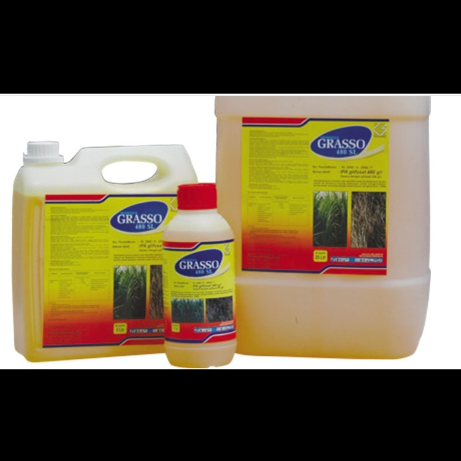 Grasso 480SL glifosat 5 Ltr herbisida sistemik racun rumput gulma