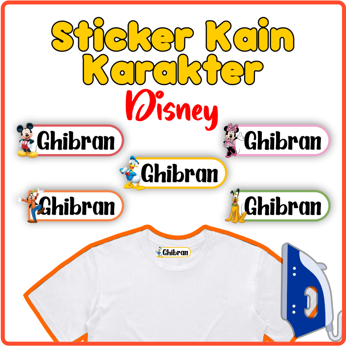 

Stiker Kain Karakter Mickey Mouse Custom Isi 40 Pcs Anti Air dan Tahan Lama Bisa Menempel Di Kain