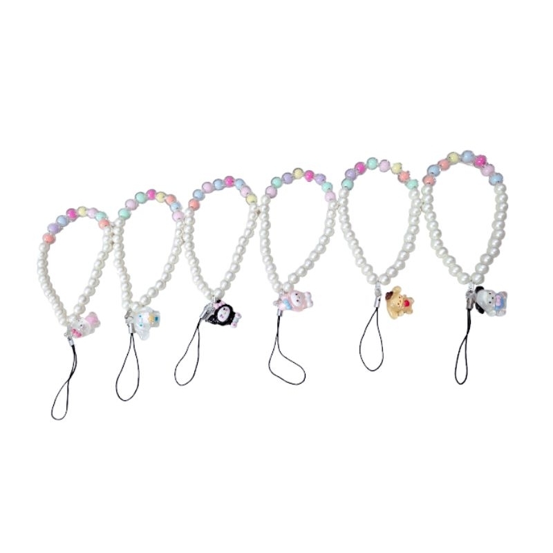 Tali Gantungan Hp Mutiara Karakter Lucu