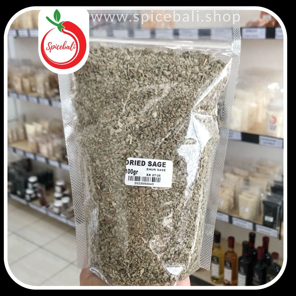 

Daun Sage Kering 100 gr / Dried Sage 100 gr / Dry Sage Leaves / Dried Sage Flakes