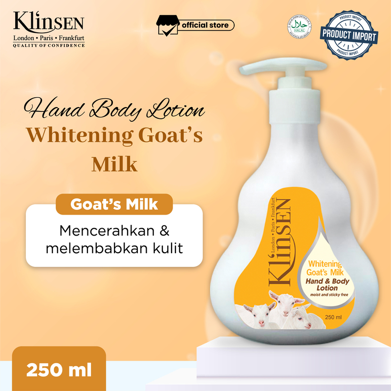 Hand Body Lotion Klinsen Whitening Goat's Milk 250 ml