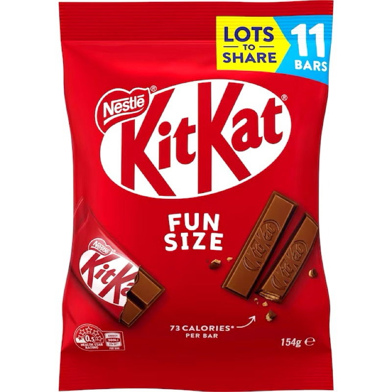 

Nestle KitKat Milk Chocolate Share Pack 11 Pieces 154g - Australia