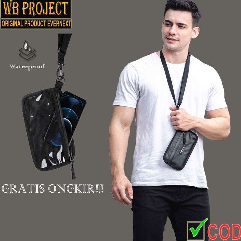 TAS SLING PHONE HP PRIA WATERPROOF SLING POUCH HANDPHONE TAS SLINGBAG HP TAS SELEMPANG HP PRIA ANTI 