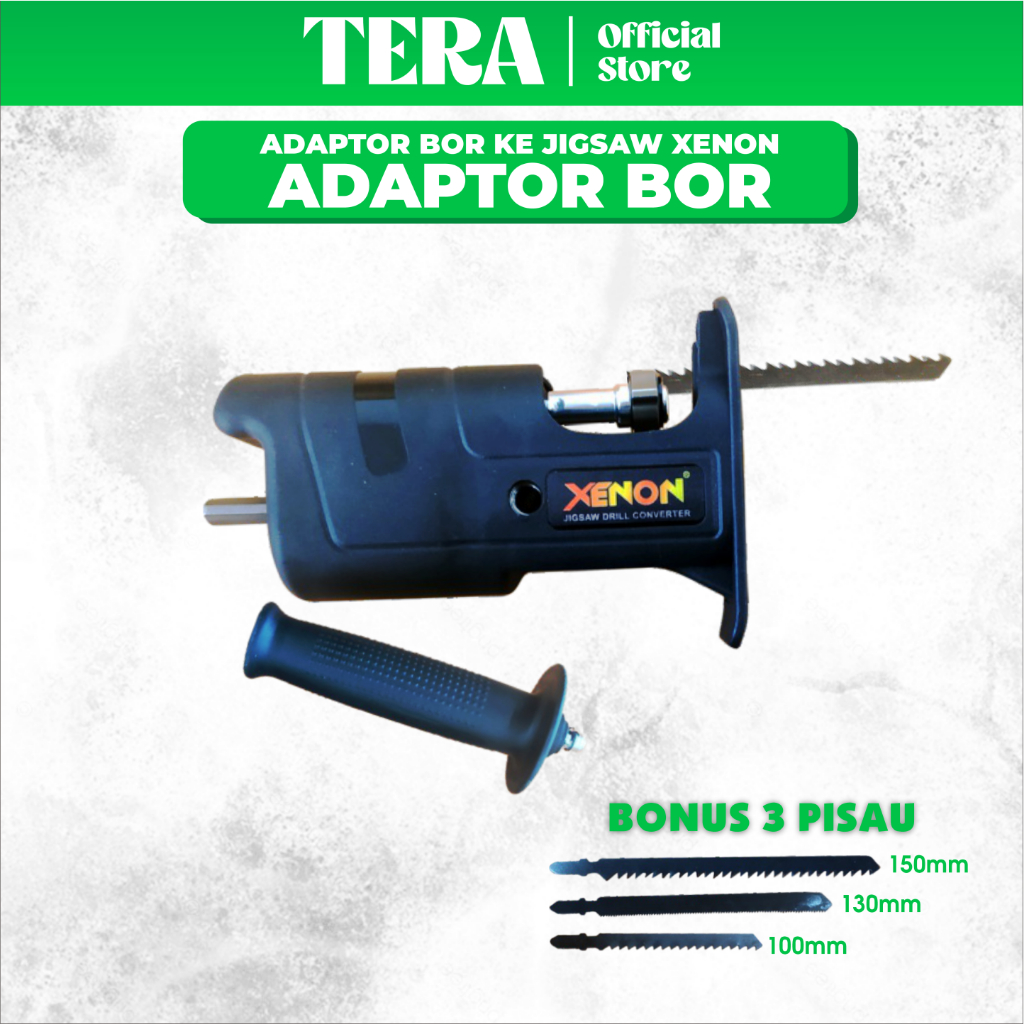 Adaptor Mesin BOR Ke GERGAJI JIGSAW XENON Adapter Konektor BOR Jadi Reciprocating Jig Saw Potong Kay