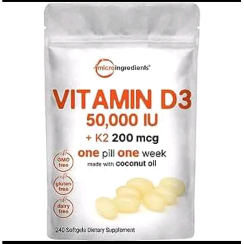 promo. Microigredients Vitamin D3 50000 iu & 200 mcg