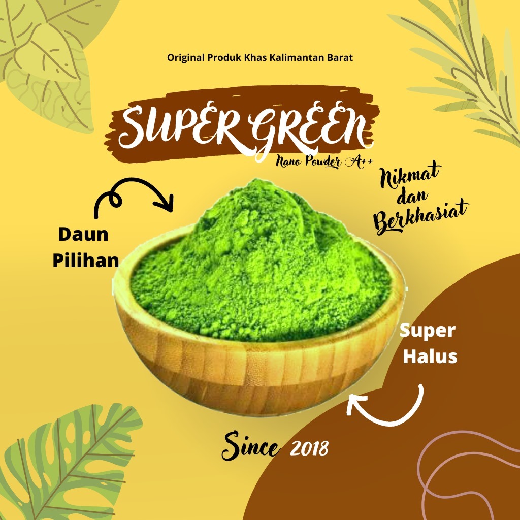 

Khatiwa - Bubuk Nano Super Hijau Kalimantan 1kg bonus 130 gram