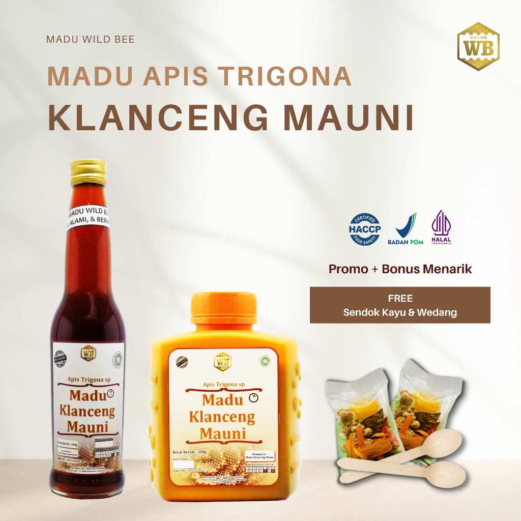 

Madu Wild Bee - Klanceng Mauni 400gr & 500gr Lebah Apis Trigona/Kelulut